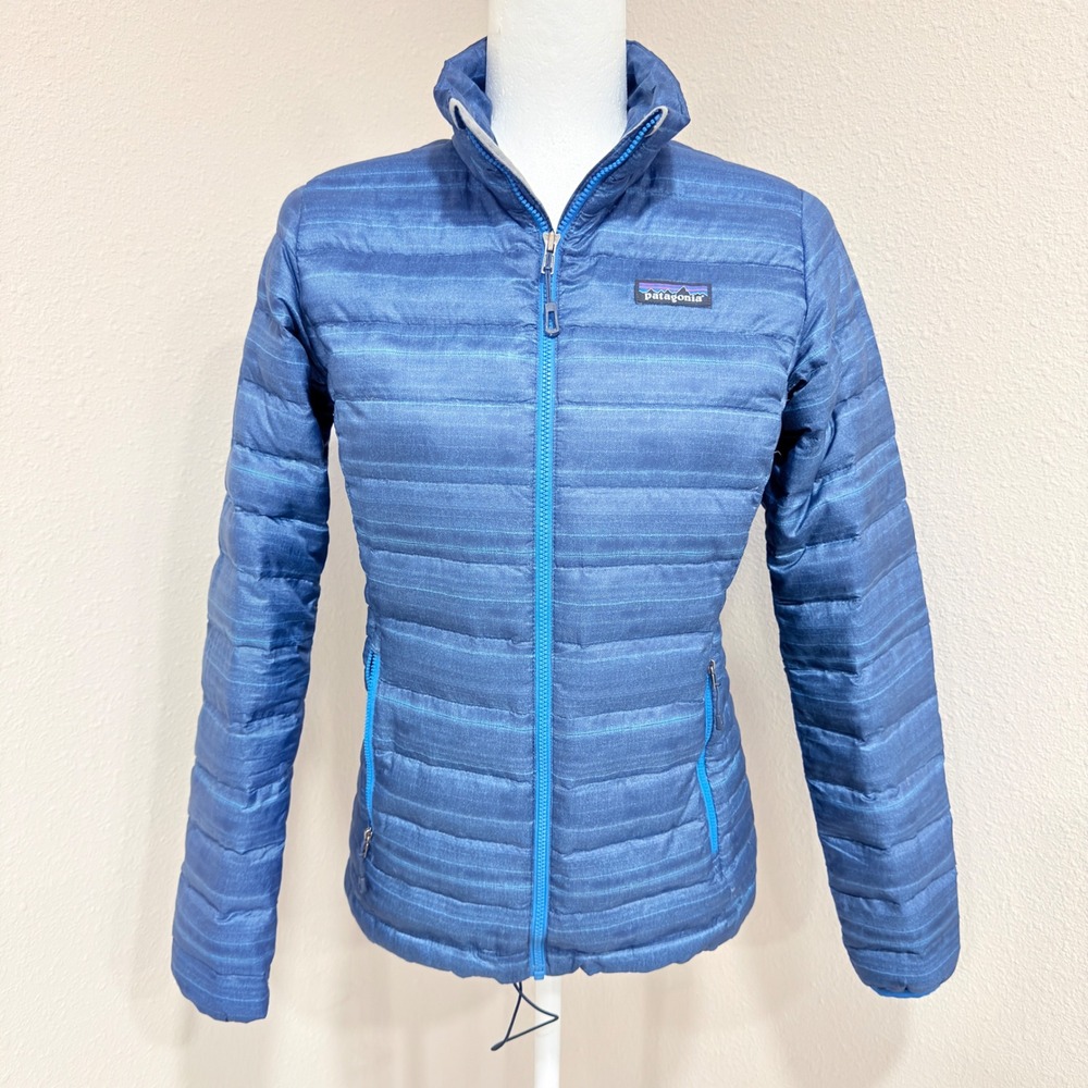 Patagonia Down Sweater Puffer Jacket Women's XS Blue Quilted Gorpcore